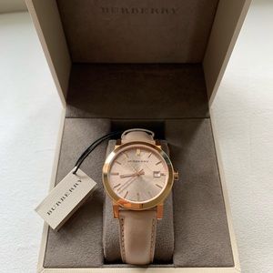 Burberry Rose Gold Nude Strap Watch